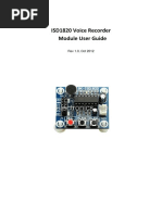 ISD1820 Voice Recorder Module User Guide: Rev 1.0, Oct 2012