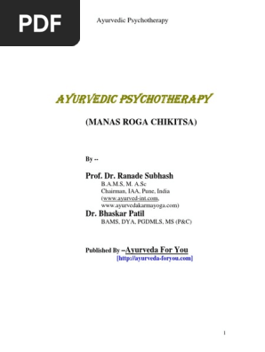 Ayurvedic Psychotherapy Uncrypted Pdf Ayurveda Mind