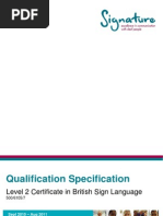 Download Level 2 Certificate in BSL - Qualification Specification by BSLcoursescouk SN43120509 doc pdf