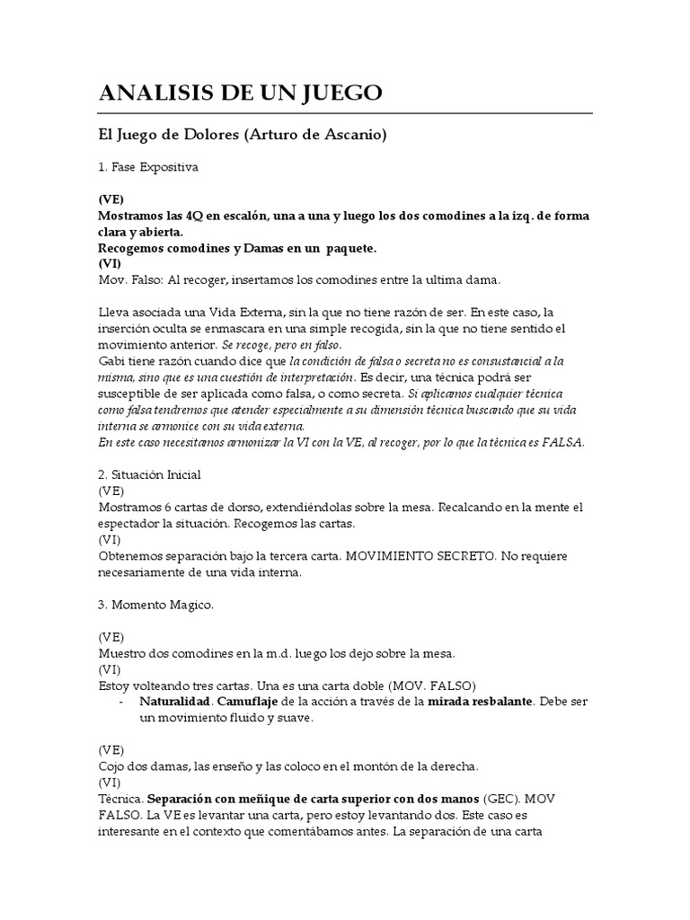 Analisis de Un Juego | PDF