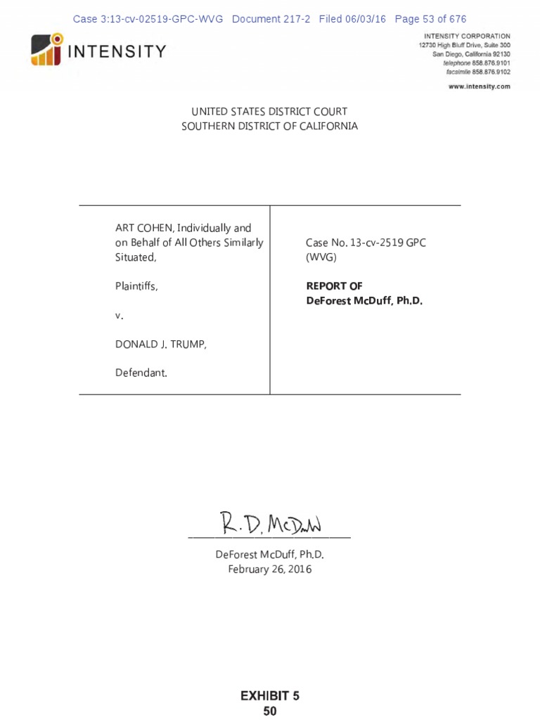 Trump U Expert Report Trump Family Donald Trump