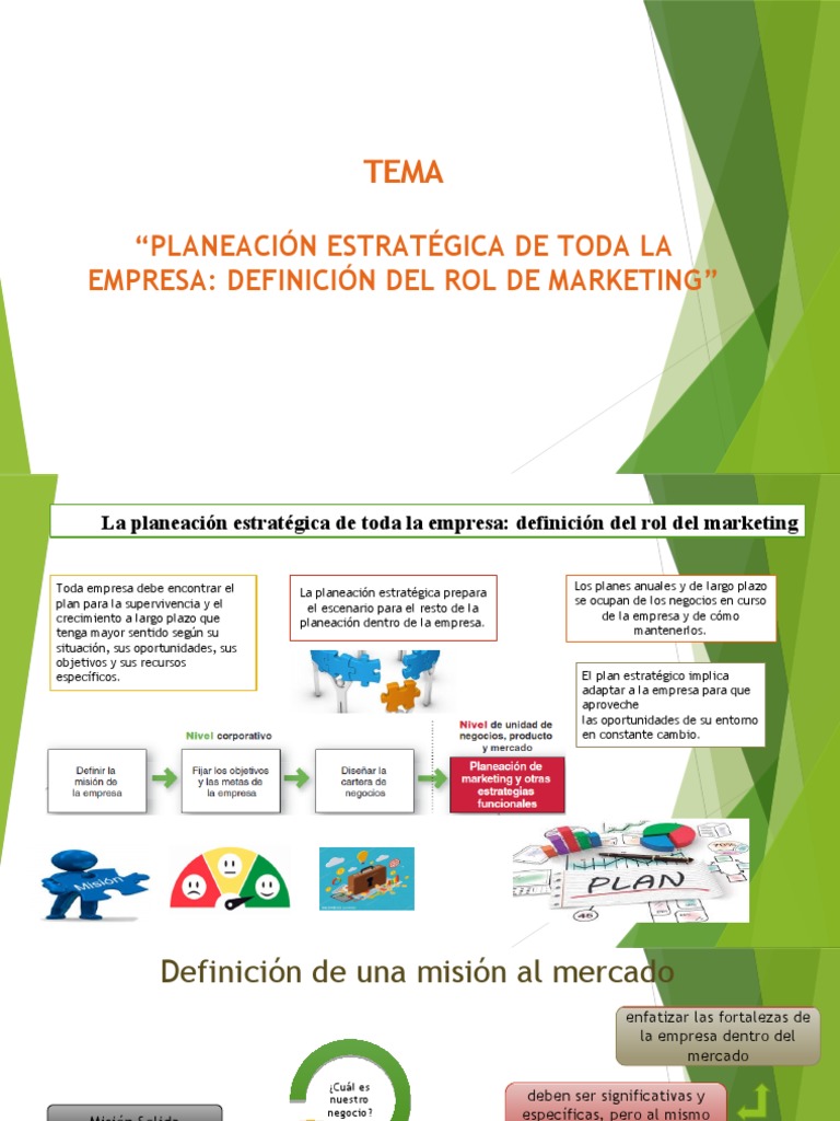 Rol del Marketing en la Planeación Estratégica | PDF | Planificación ...