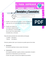 Ficha Lenguaje Denotativo y Connotativo Para Quinto de Primaria (1)
