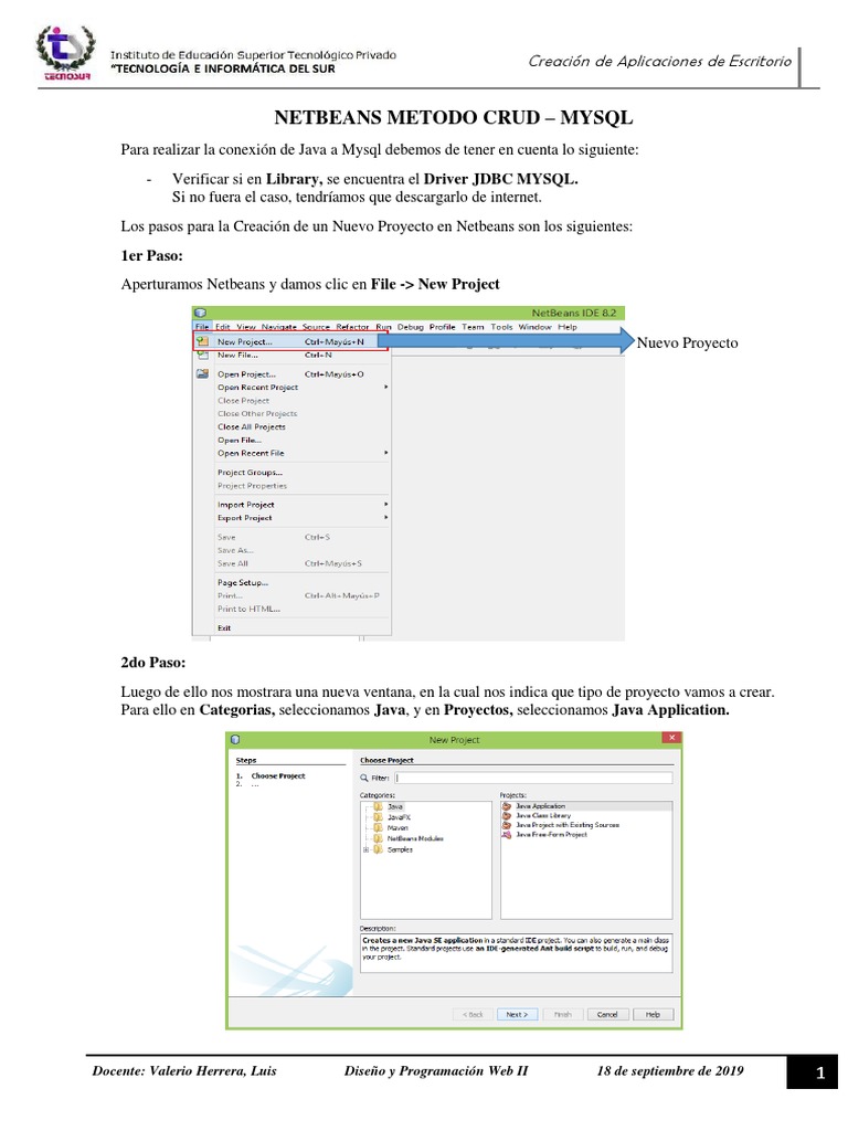 Metodología CRUD en Java y MySQL | PDF | Frijoles Netos | Aplicaciones ...