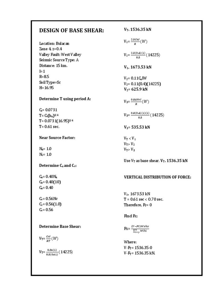 Base Shear | PDF