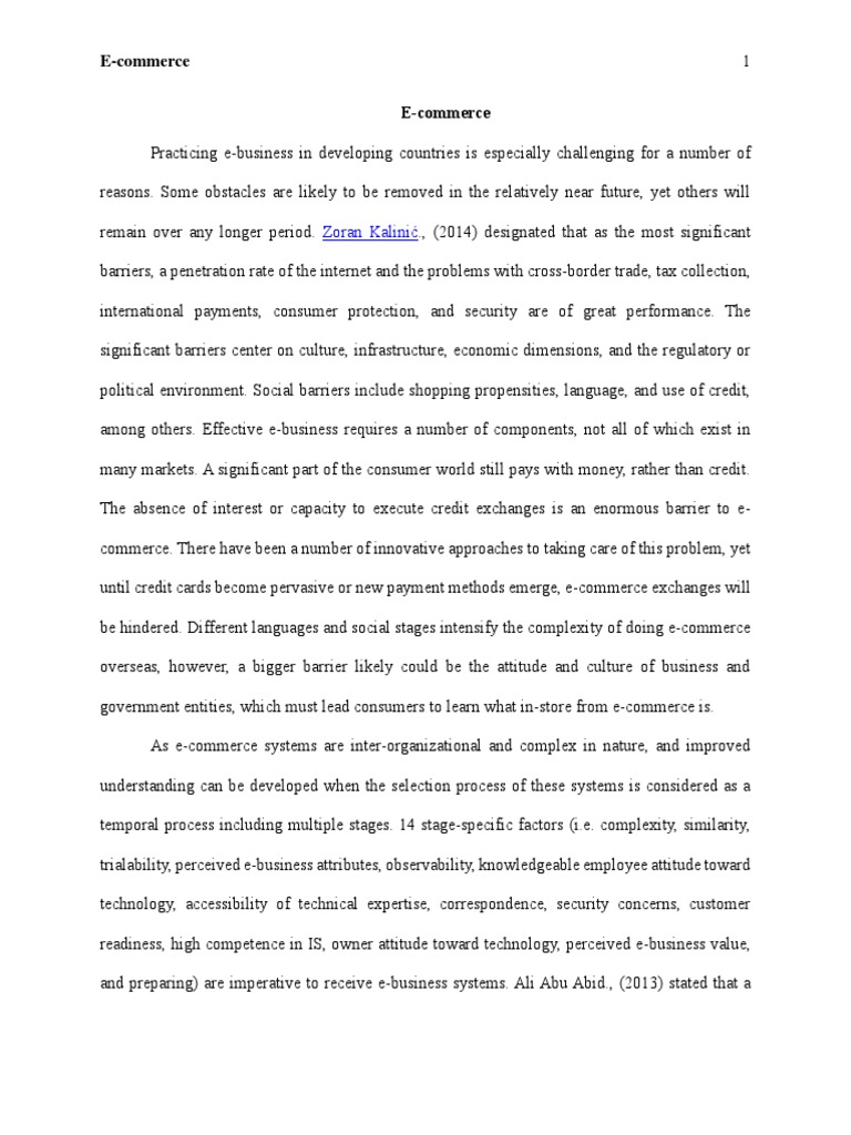 E-commerce Challenges in Developing Countries | PDF | E Commerce ...