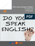 Write A Short Message in English: D1.LAN - CL10.09 Trainee Manual