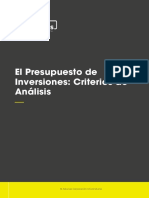 Presupuestos de Inversiones. Criterios de Analisis PDF