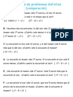 Problemas de comparación y resta