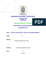 Funcionamiento válvulas selectora y simultaneidad