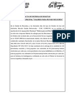 Acta de Entrega de Boletas