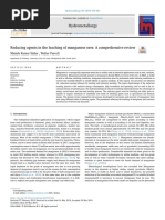 Reducing Agents in The Leaching of Manganese Ores - A Comprehensive Review