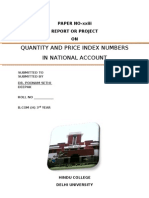 Quantity and Price Index Numbers in National Account: PAPER NO-xxiii Report or Project ON