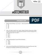 Materi Penunjang Ujian Nasional Pola Bilangan, Perbandingan, Dan Aritmetika Sosial - Bagian 1 0 PDF