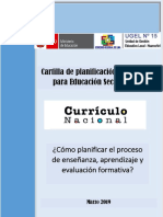 Planificación curricular Secundaria