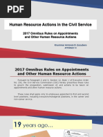 Human Resource Actions in The Civil Service