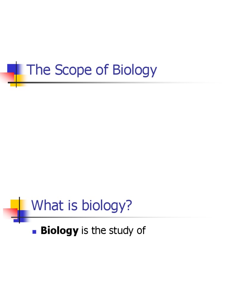 1 The Scope of Biology PDF