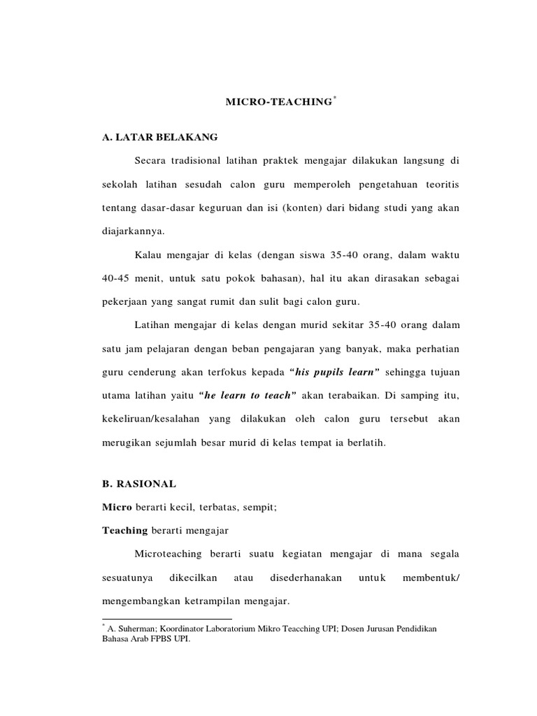 Micro Teaching PDF | PDF