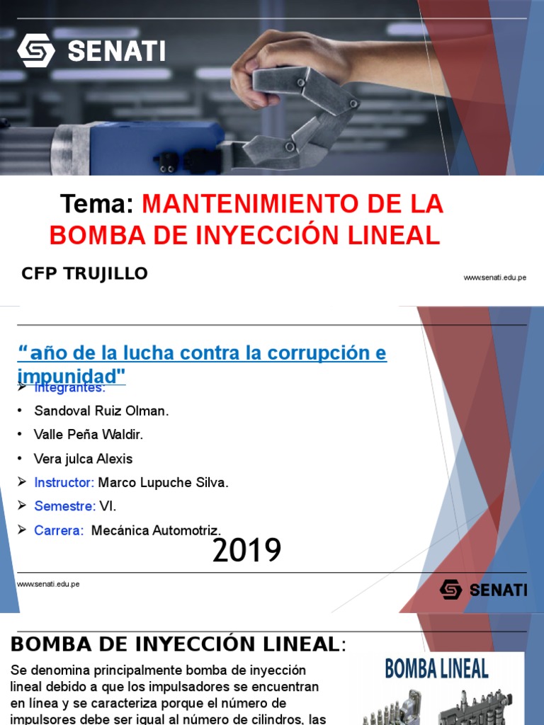 Bomba de Inyecion Lineal DIESEL | PDF | Bomba | Pistón