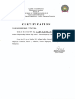 Certification: To Veom It M (Ay Concern