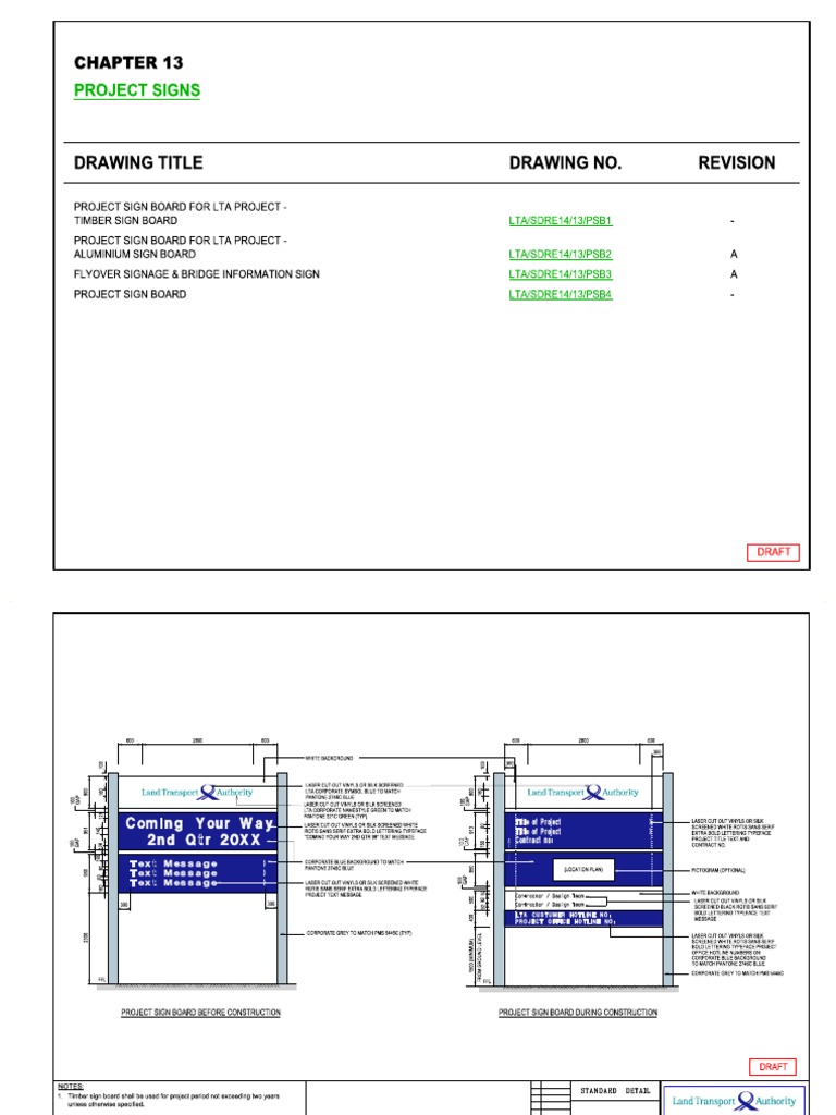 LTA Project Signage Details | PDF | Typefaces | Serif