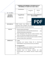 SOP Bukti Pelaksanaan Verifikasi