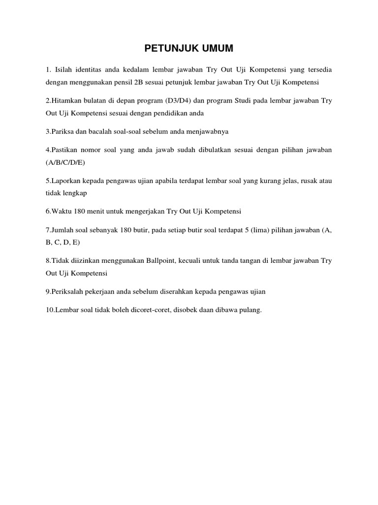 Soal Try Out Ukom Docx