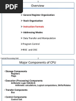 General Register Organization Stack Organization Addressing Modes Data Transfer and Manipulation Program Control Risc and Cisc