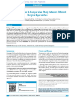 Preauricular Sinus A Comparative Study Between Different Surgical Approaches