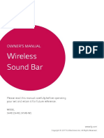 Wireless Sound Bar: Owner'S Manual