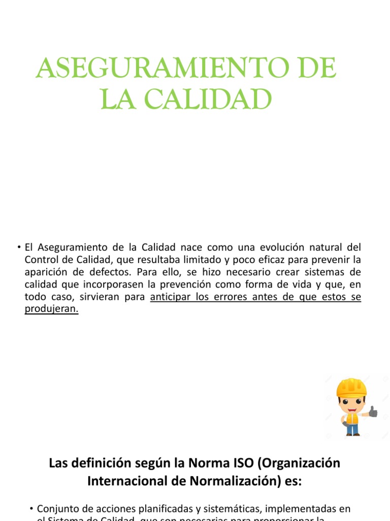 Aseguramiento de La Calidad | PDF