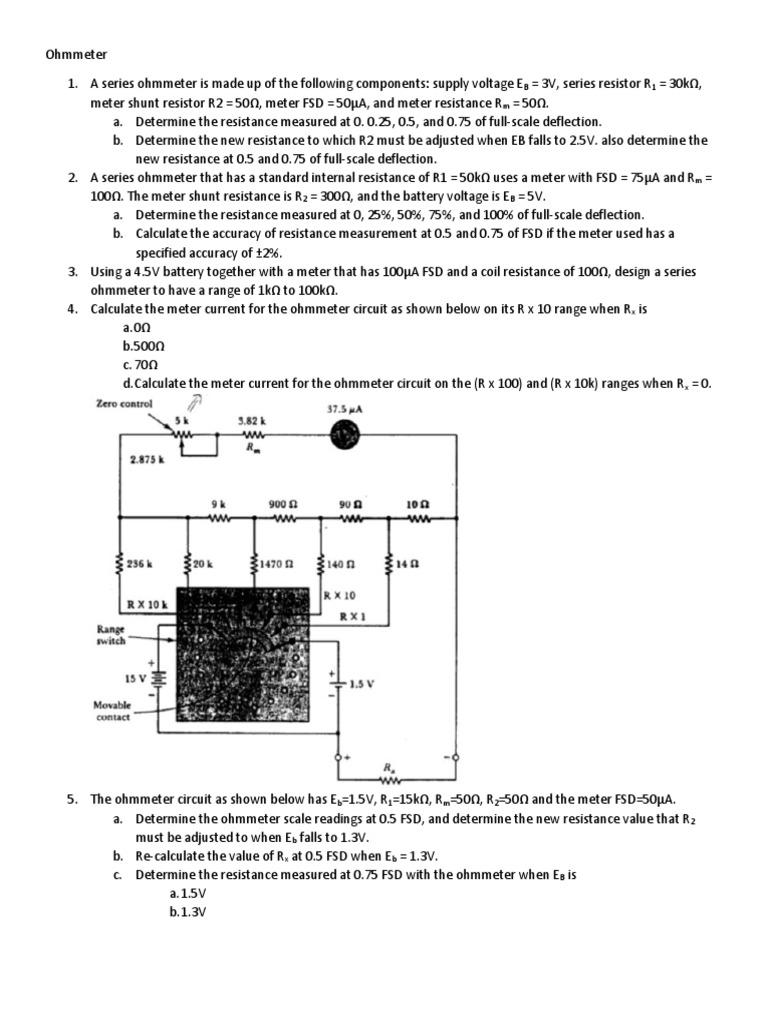 Ohmmeter PDF Quantity Manufactured Goods