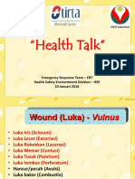 Health Talk First Aid Luka & Perdarahan