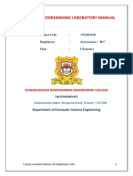 Computer Programming Laboratory Manual Index