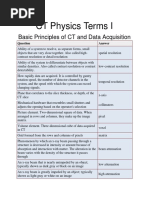 CT Physics Terms I: Basic Principles of CT and Data Acquisition