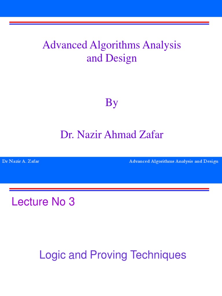 Advanced Algorithms Analysis and Design - CS702 Power Point Slides ...