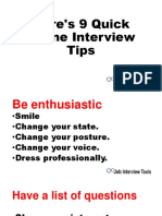 Here's 9 Quick Phone Interview Tips