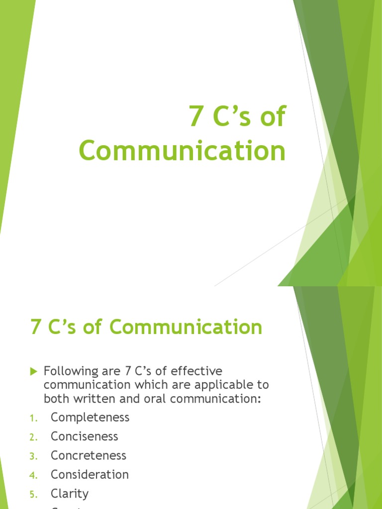7 C's of Communication | PDF | Semiotics | Communication