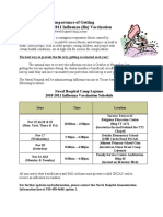 2010-2011 Influenza Notice Schedule