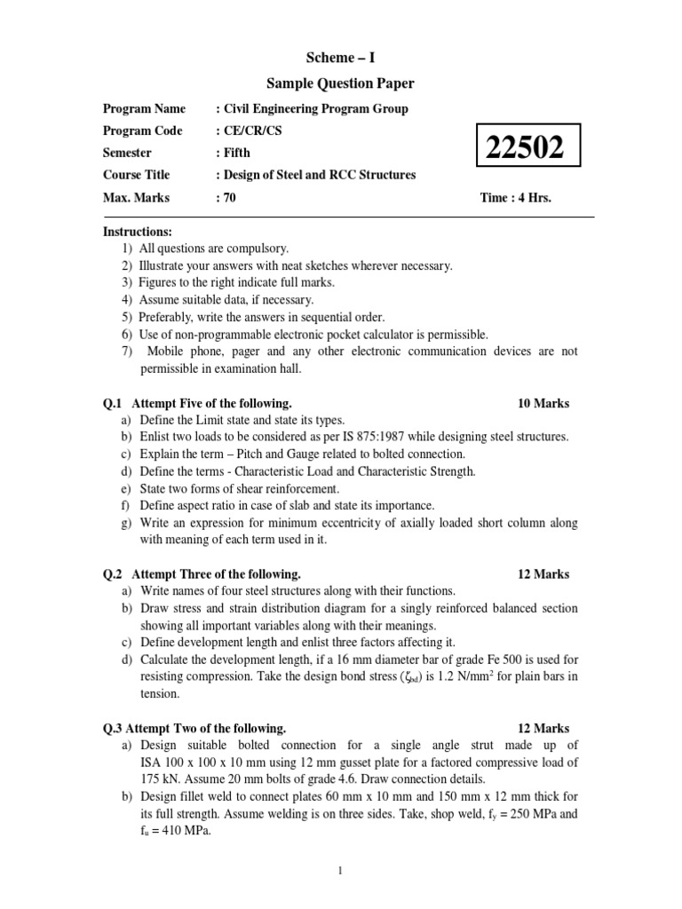 Model Answer | PDF | Beam (Structure) | Column