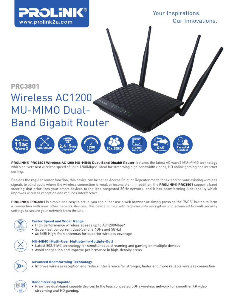 PRC3801 Datasheet 2019.07.19 PDF Wi Fi Wireless Lan