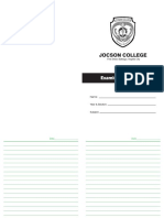 Jocson College: Examination Booklet