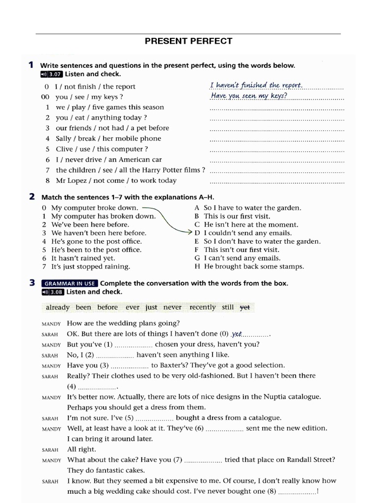 Present Perfect | PDF