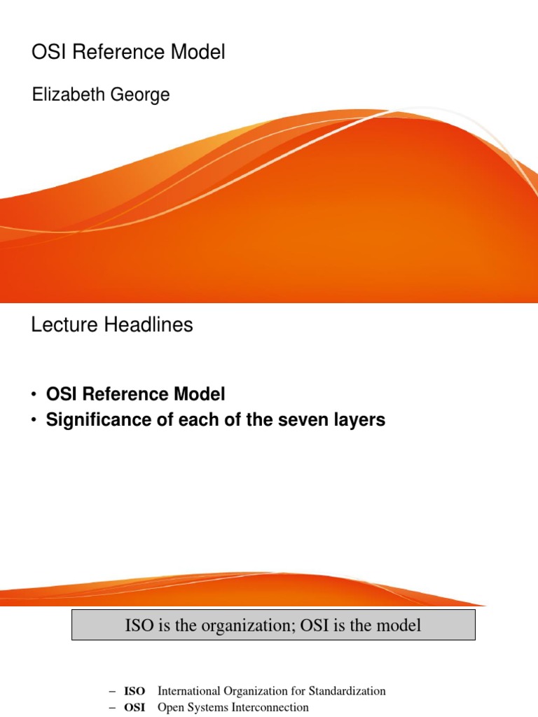 OSI Reference Model | PDF | Osi Model | Internet Standards