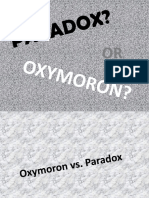 Oxymoron vs. Paradox 0 1