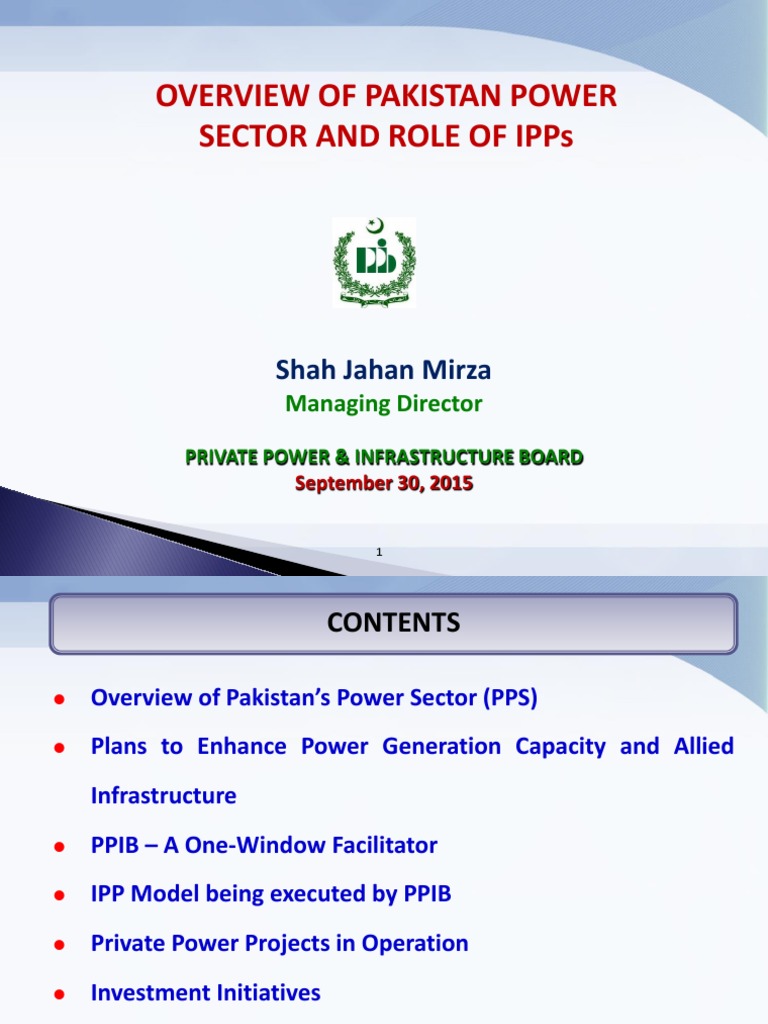 Pakistan Power Sector Overview & IPP Role | PDF | Electric Power ...