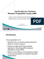 Using Lams To Develop Pre Service Teacher Research Capabilities