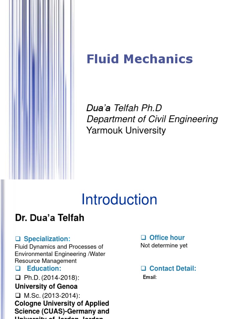 Fluid Mechanics Course Overview | PDF | Fluid Dynamics | Fluid Mechanics
