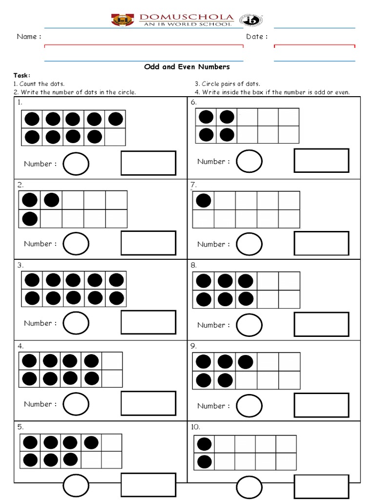 Odd and Even Numbers Worksheet  PDF  Numbers  Arithmetic Throughout Odd And Even Numbers Worksheet