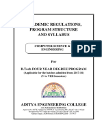 Academic Regulations and Syllabus for B.Tech CSE